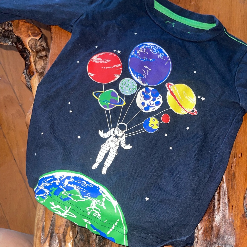 Mini Boden space boys long sleeve T-shirt